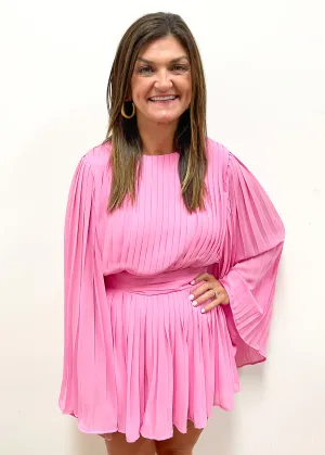 LBLOX Pleated Romper - Bubble Gum Pink
