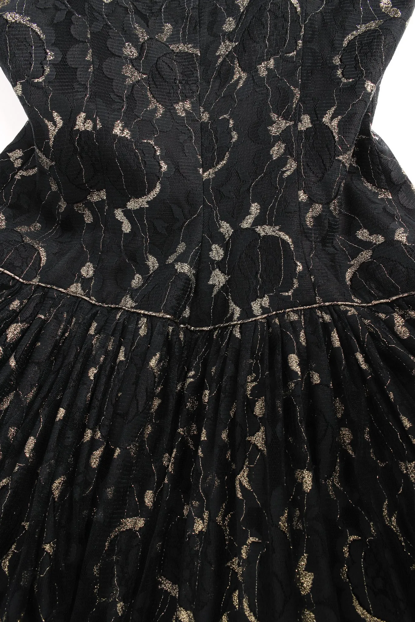 Leaf Floral Lace Tiered Gown