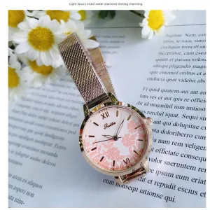 Leisure Flower Pattern Women's Watch