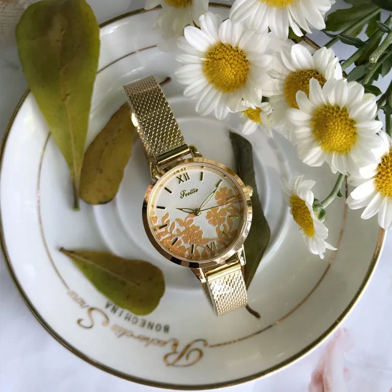 Leisure Flower Pattern Women's Watch