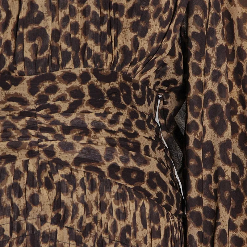 Leopard Ruffles Dress