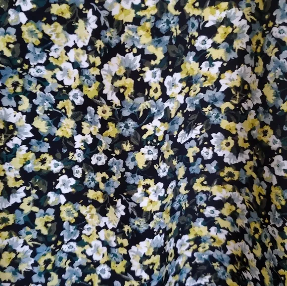 LIKE NEW H&amp;M Dress Yellow Floral Balloon Sleeve A-Line Mini Dress