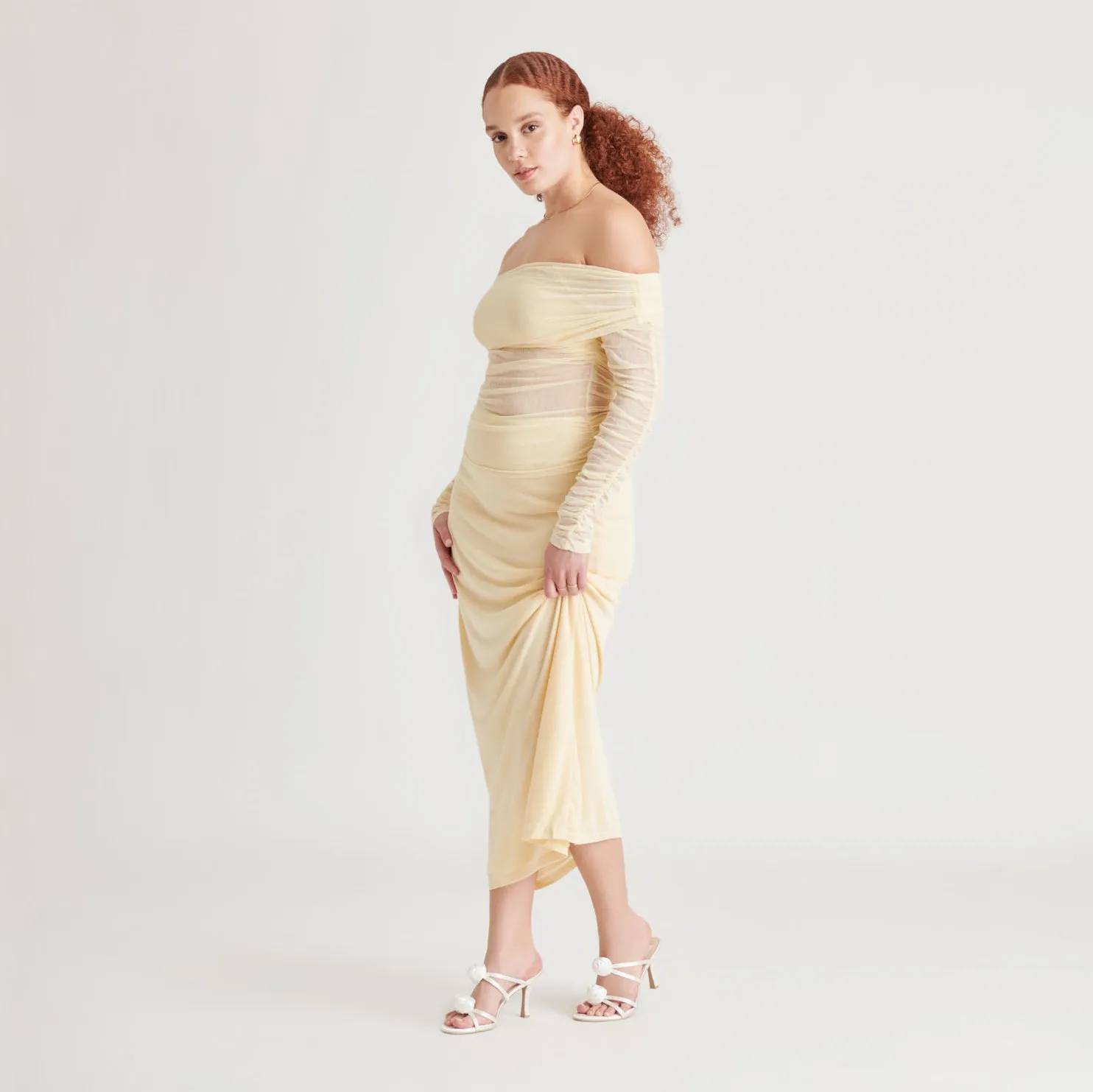 LINZY HEELS TRUE WHITE SATIN