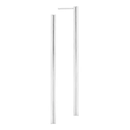 Long Balance Earrings | White Gold