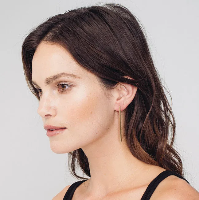 Long Balance Earrings | Yellow Gold