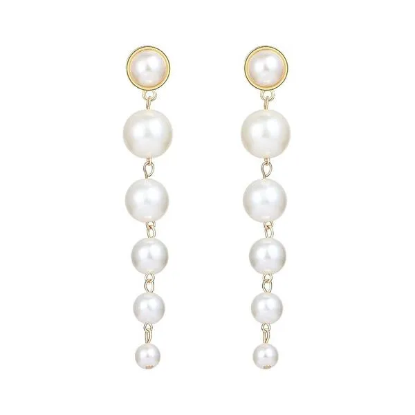 Long Distance Pearl Drop Earrings