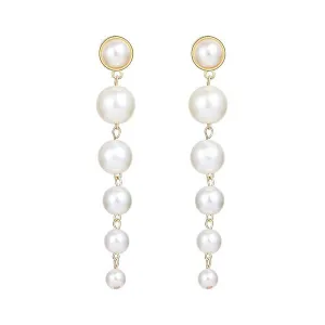 Long Distance Pearl Drop Earrings