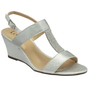 Lotus Ilaria Silver/Diamante Sandals