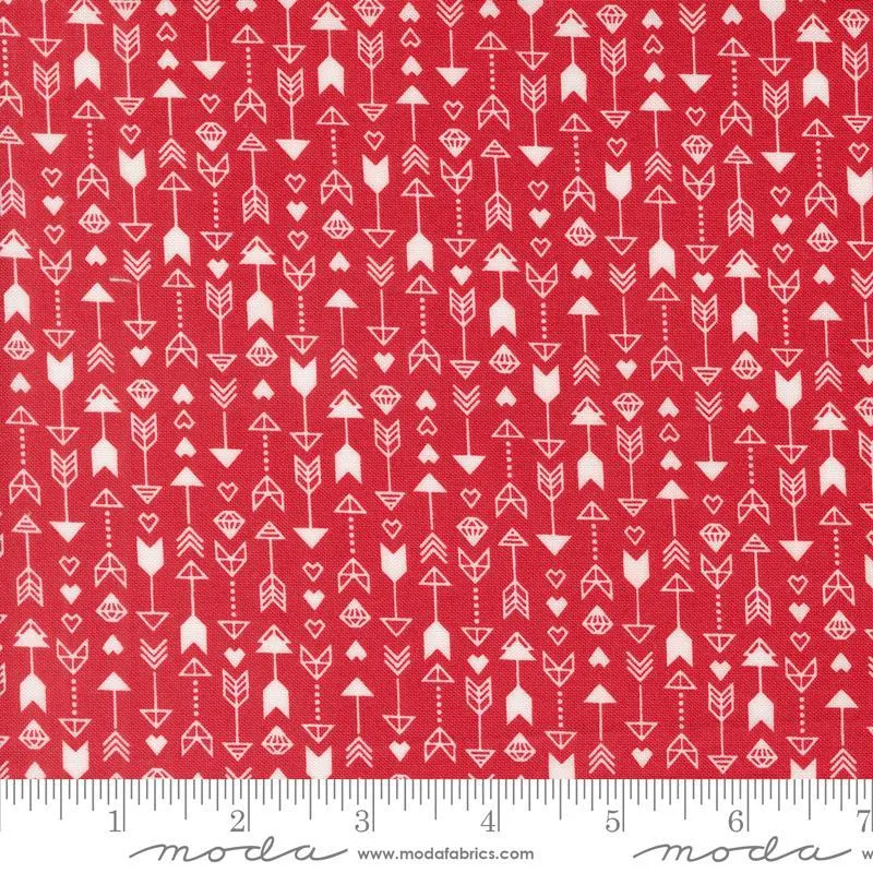 Love Blooms by Moda Fabrics ARROW STRIPES/ROSE