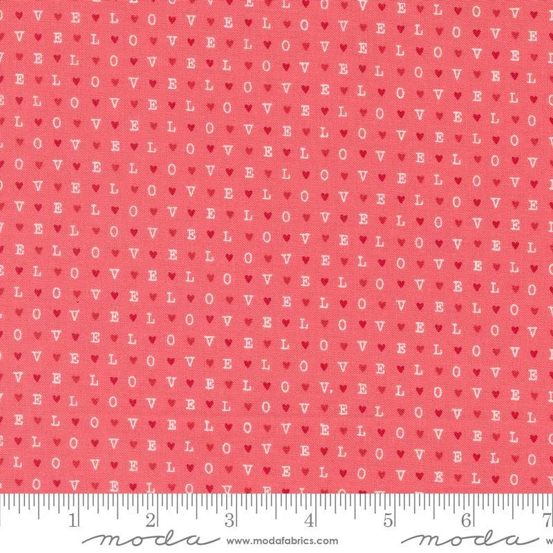 Love Blooms by Moda Fabrics LOVE/LIPSTICK