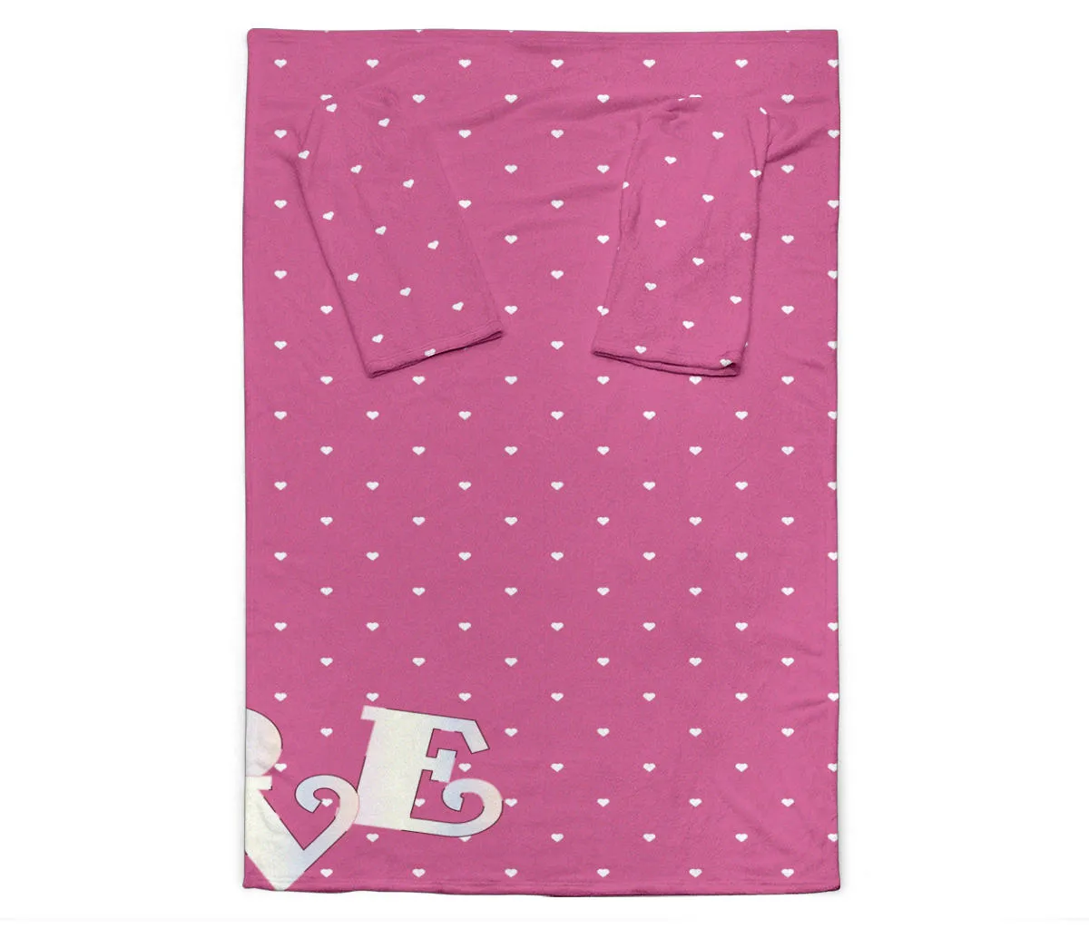 Love Motif Adult Sleeve Blanket