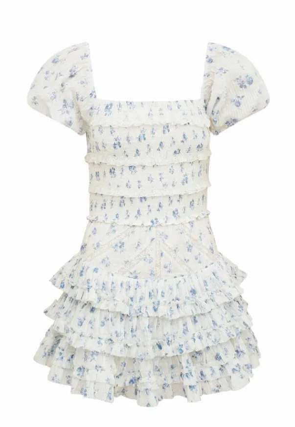 Love Shack Fancy Fellows Dress - Ashen Blue Ashbu