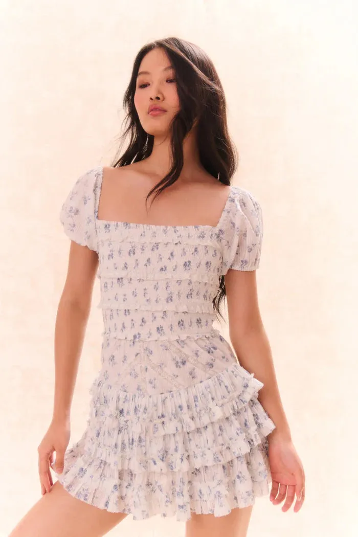 Love Shack Fancy Fellows Dress - Ashen Blue Ashbu