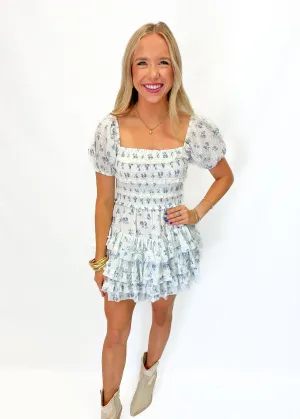 Love Shack Fancy Fellows Dress - Ashen Blue Ashbu