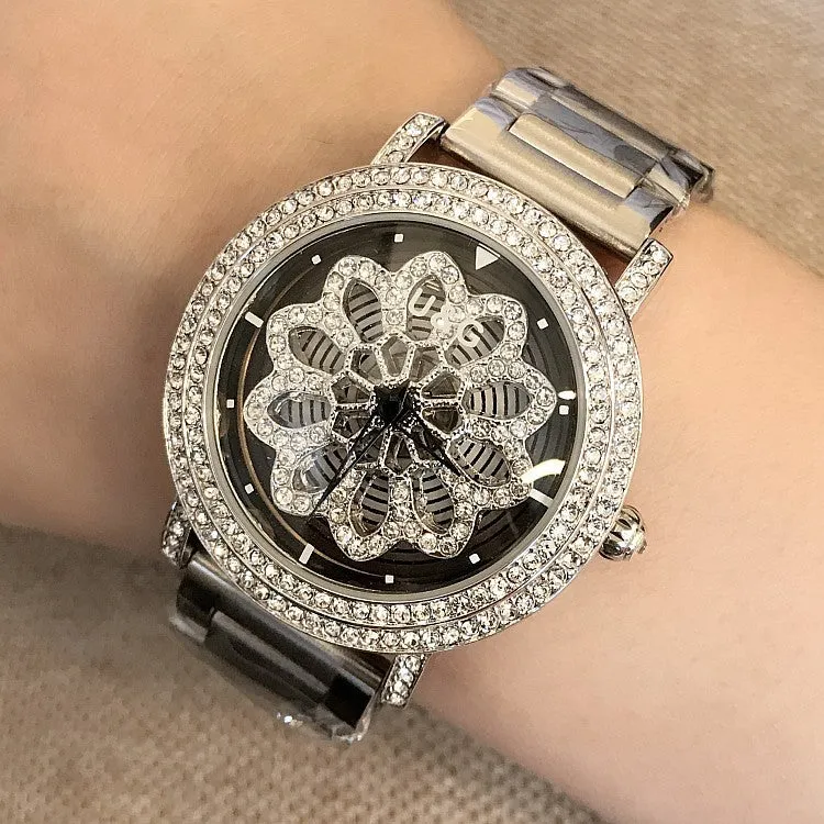 Lovely Flower Stainless Steel Women's Watch