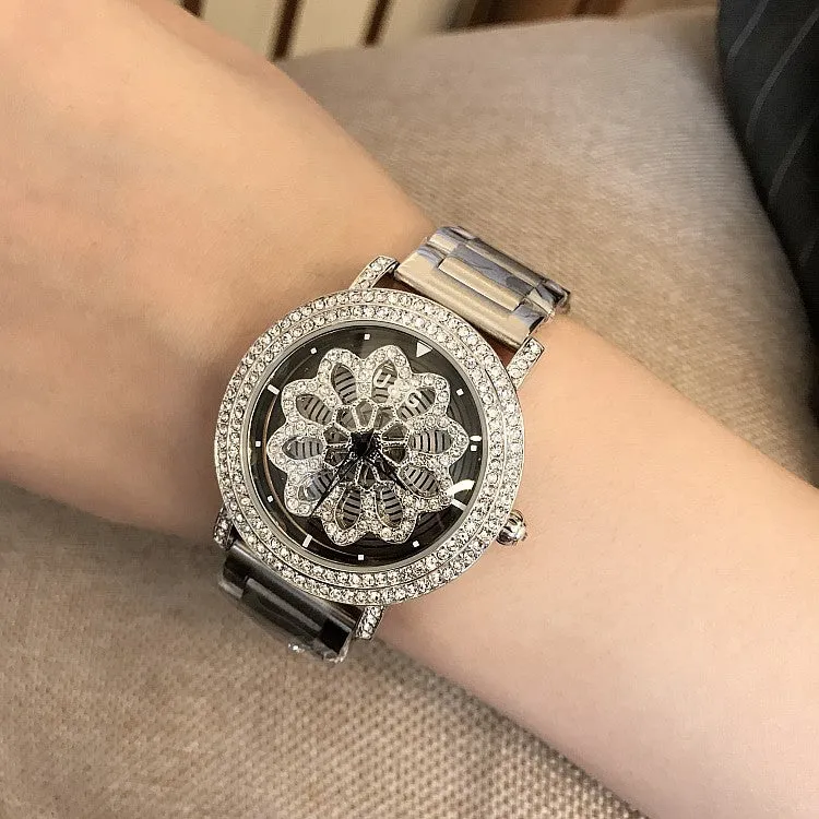 Lovely Flower Stainless Steel Women's Watch