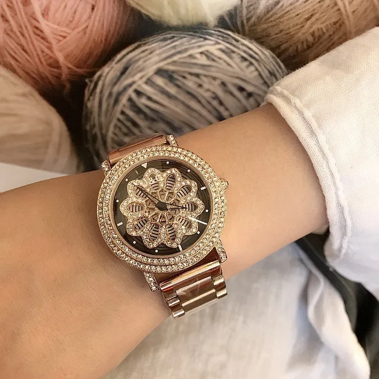 Lovely Flower Stainless Steel Women's Watch
