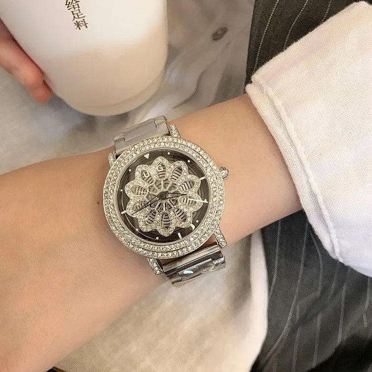 Lovely Flower Stainless Steel Women's Watch