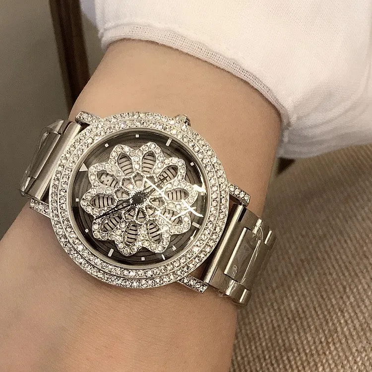 Lovely Flower Stainless Steel Women's Watch