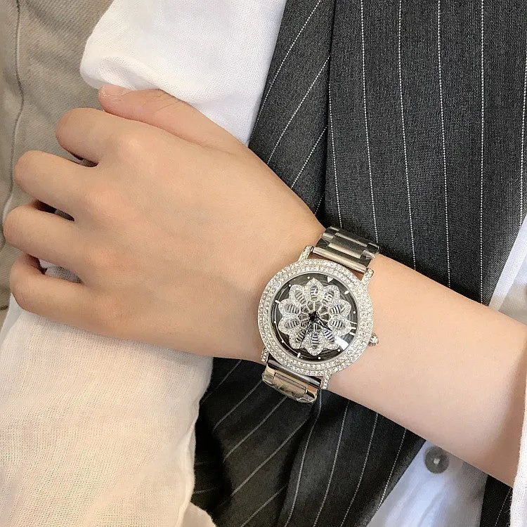 Lovely Flower Stainless Steel Women's Watch