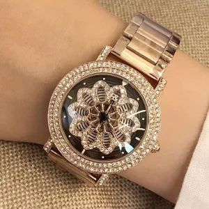 Lovely Flower Stainless Steel Women's Watch