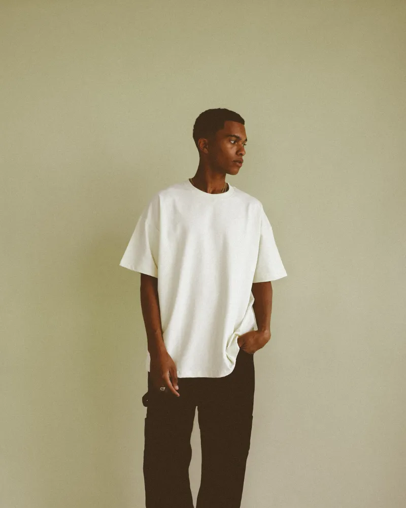 Luxe Oversized Tee - Cream