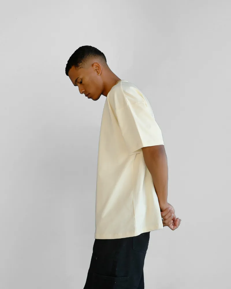 Luxe Oversized Tee - Cream
