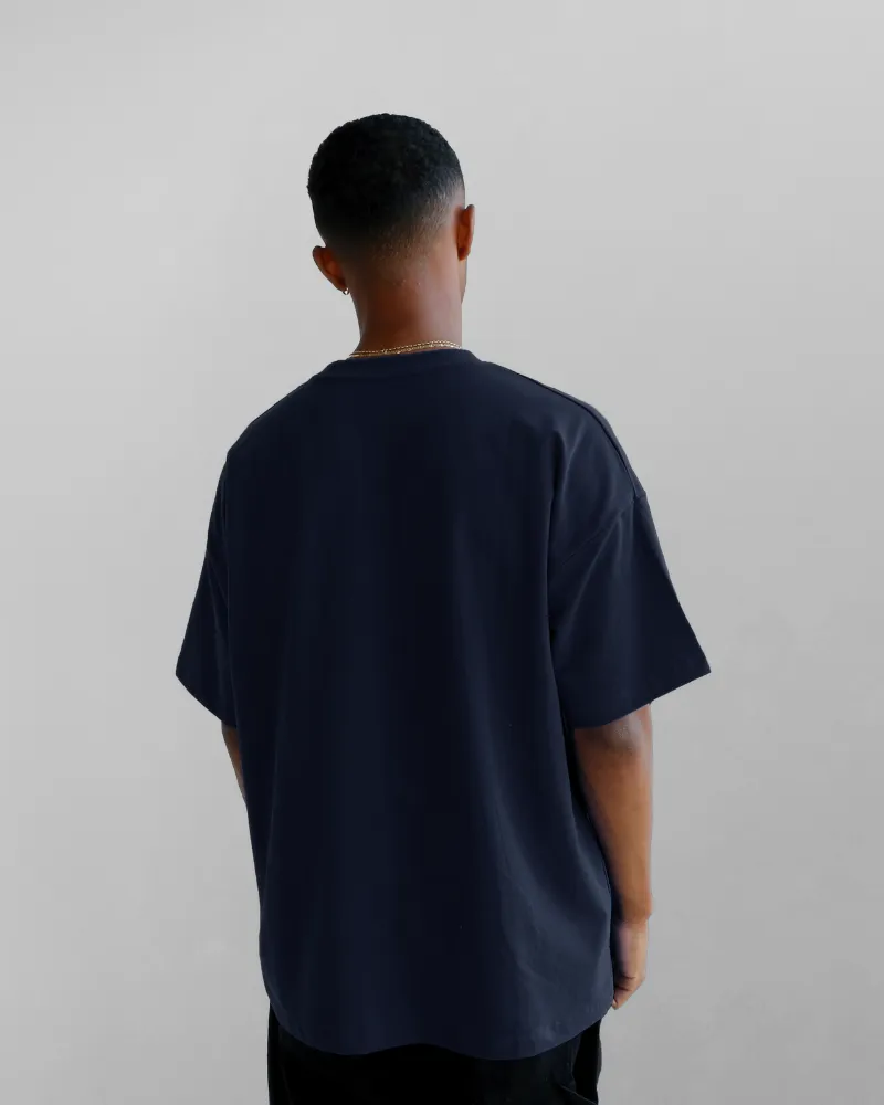 Luxe Oversized Tee - Navy