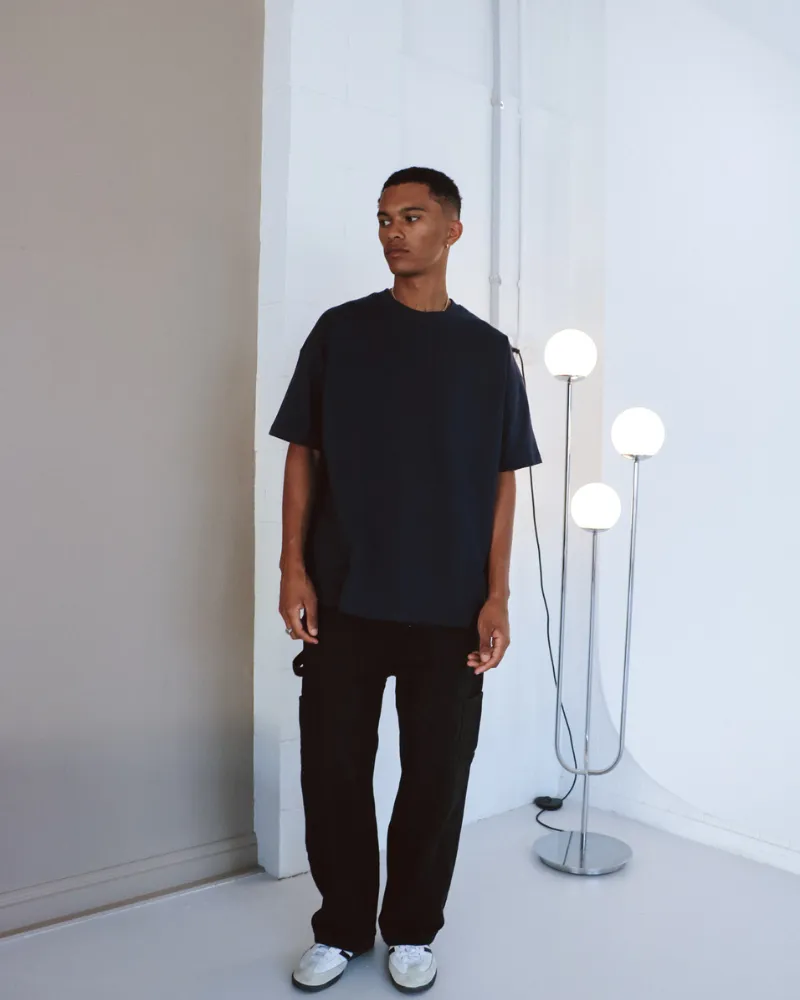 Luxe Oversized Tee - Navy