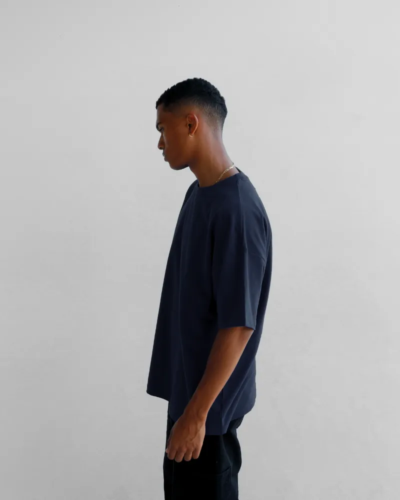 Luxe Oversized Tee - Navy