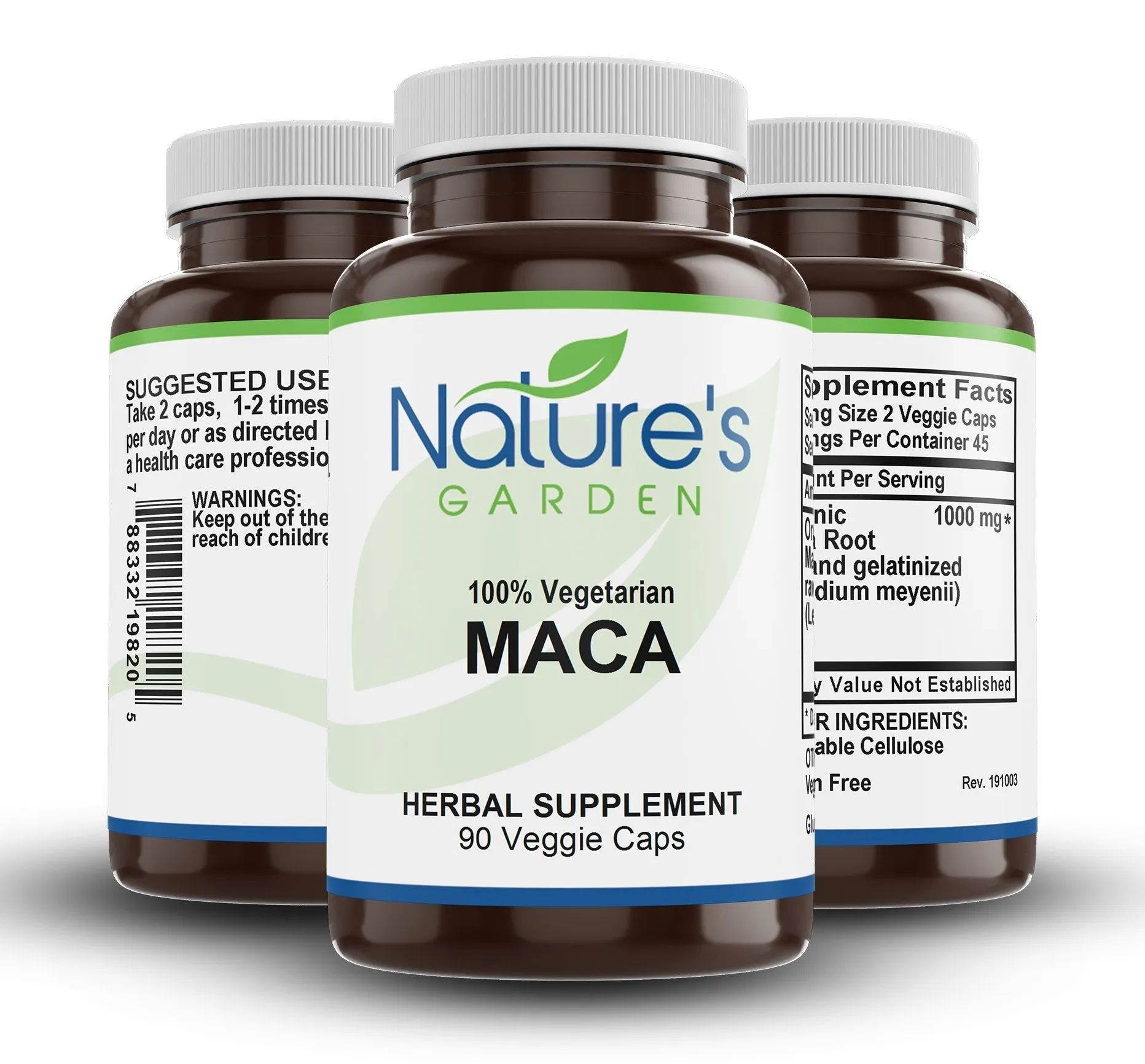 Maca - 90 Veggie Caps with 1000 mg Organic Raw Maca Root