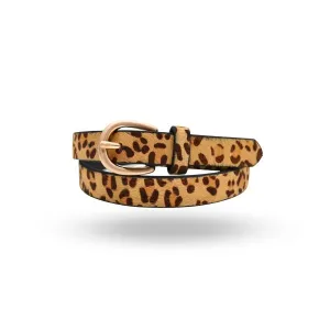 MANLY - Women's Leopard Print Leather Belt