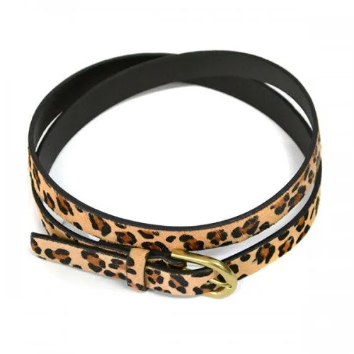 MANLY - Women's Leopard Print Leather Belt
