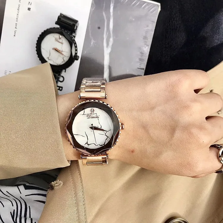 Marble Lightning Stainless Steel Strap Women's Watch