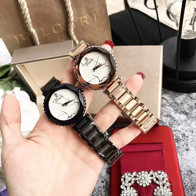 Marble Lightning Stainless Steel Strap Women's Watch