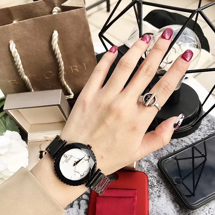 Marble Lightning Stainless Steel Strap Women's Watch