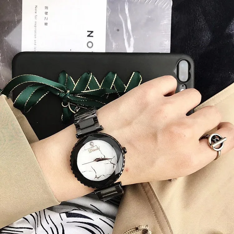 Marble Lightning Stainless Steel Strap Women's Watch