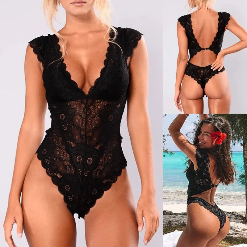Mesh Lace Women's Bodysuit