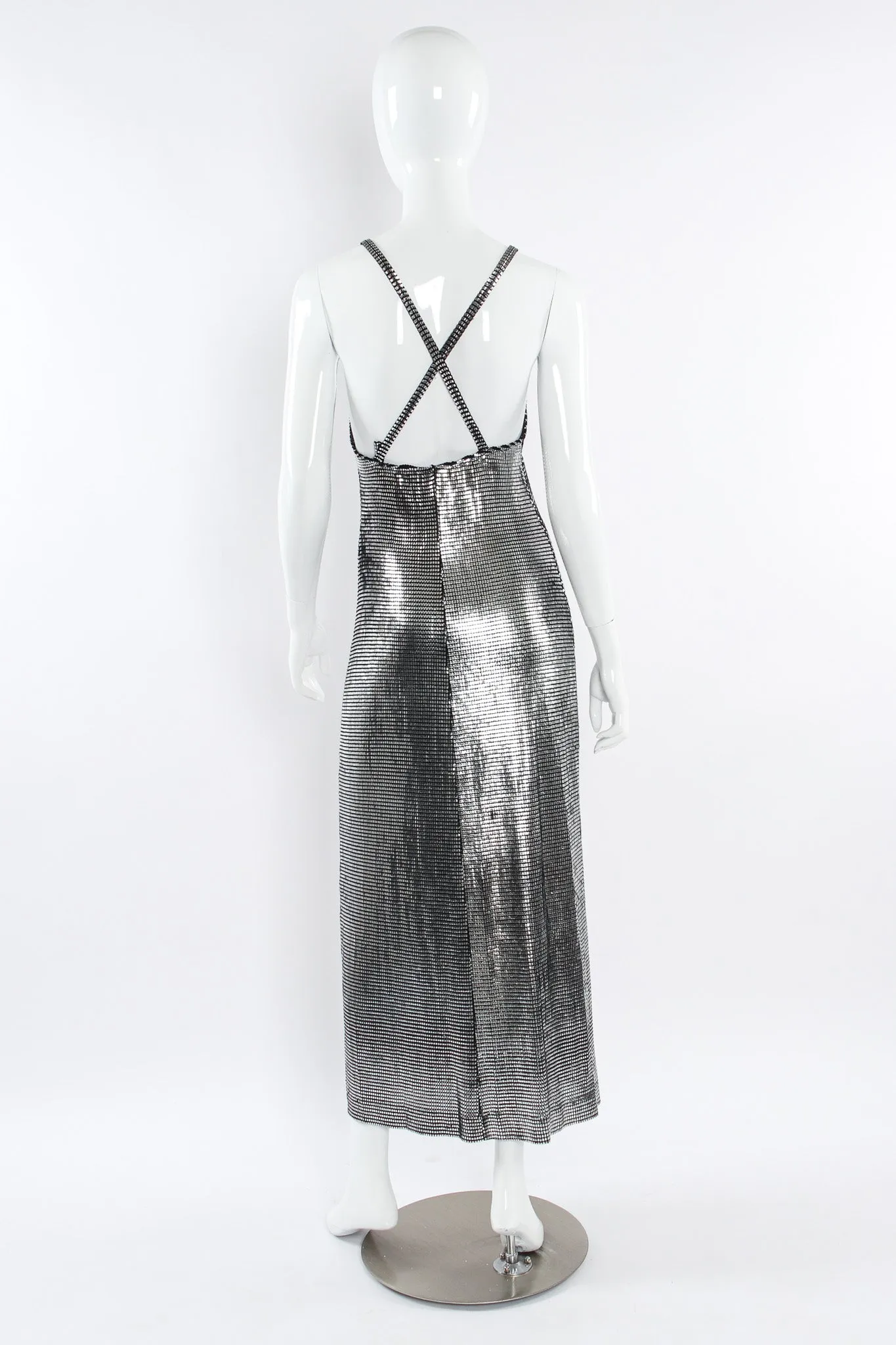 Metallic Grid Disco Dress