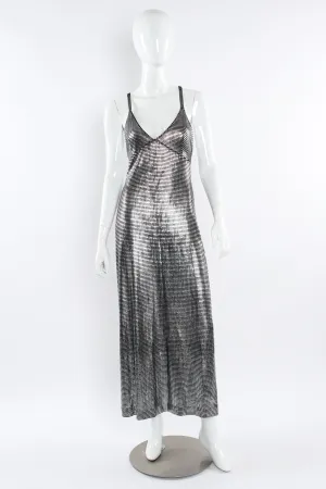 Metallic Grid Disco Dress