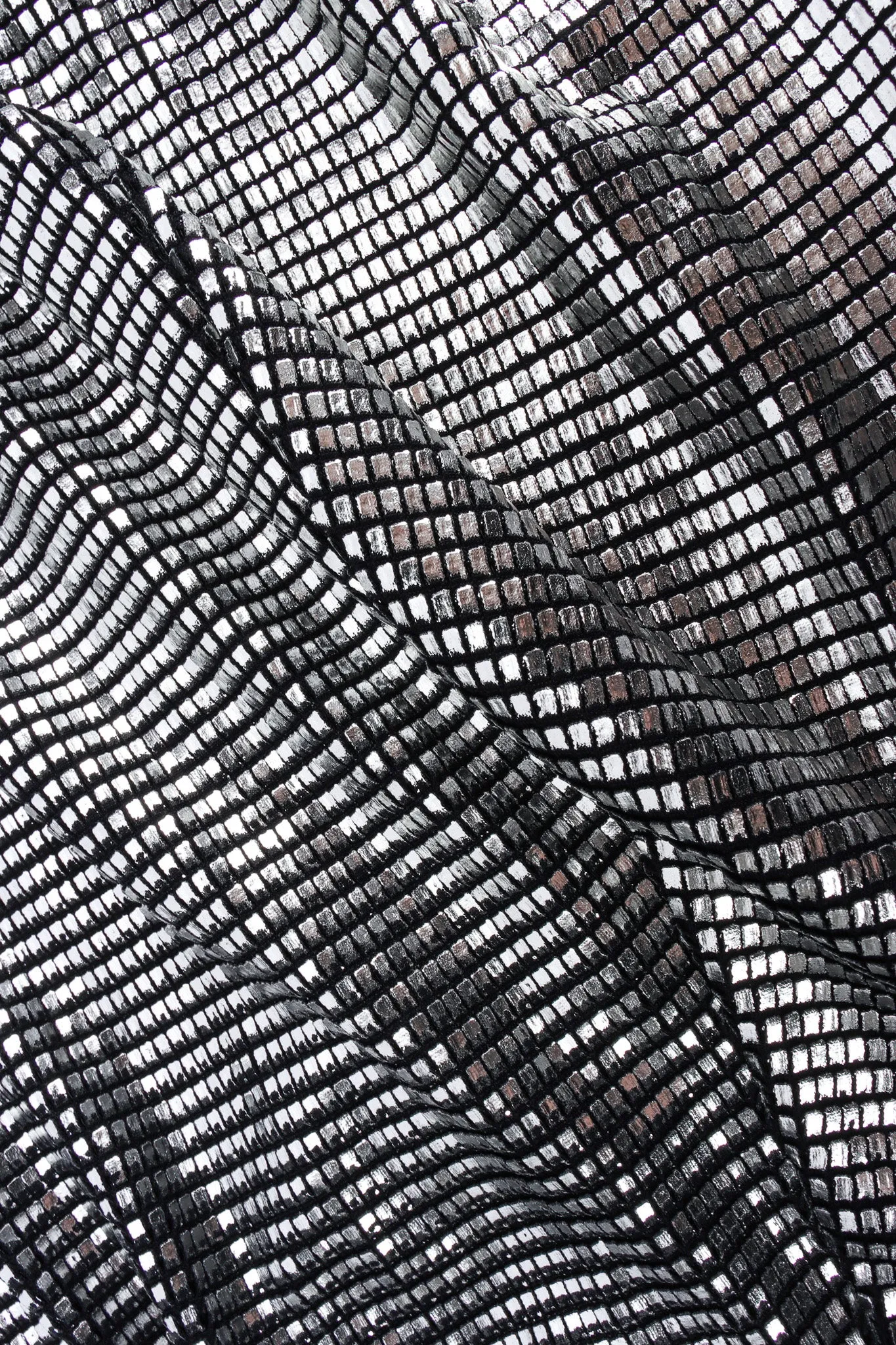 Metallic Grid Disco Dress