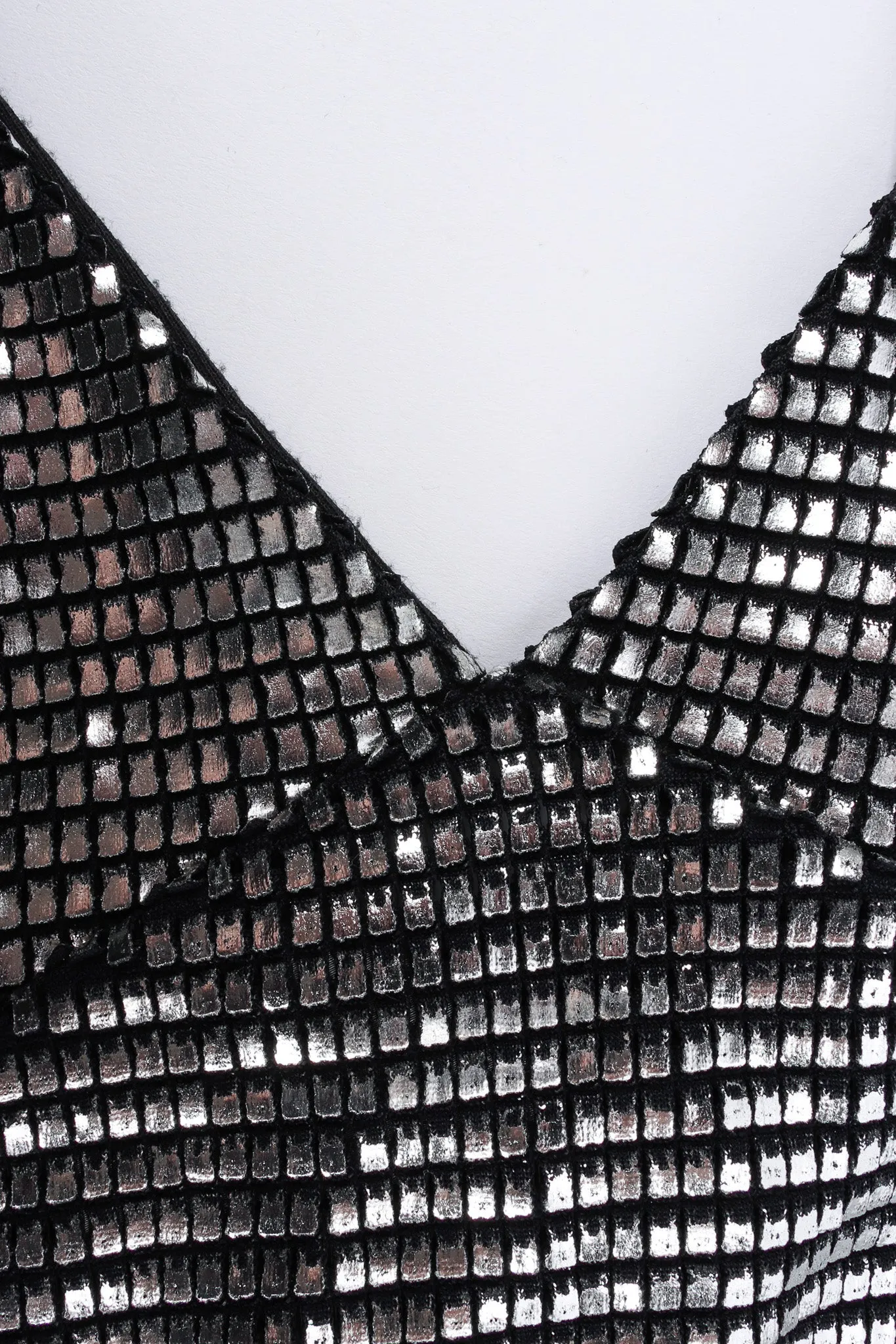 Metallic Grid Disco Dress