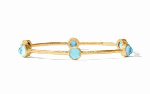 Milano Luxe Bangle - Iridescent Capri Blue - Large