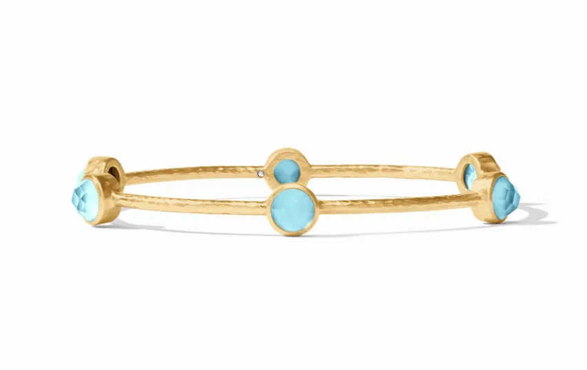 Milano Luxe Bangle - Iridescent Capri Blue - Large