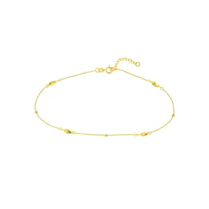 Mini Bead and Twist Adjustable Anklet