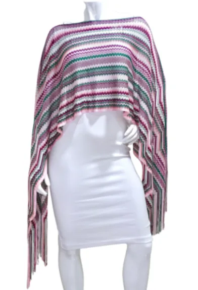 Missoni Multicolour Knit Cropped Poncho