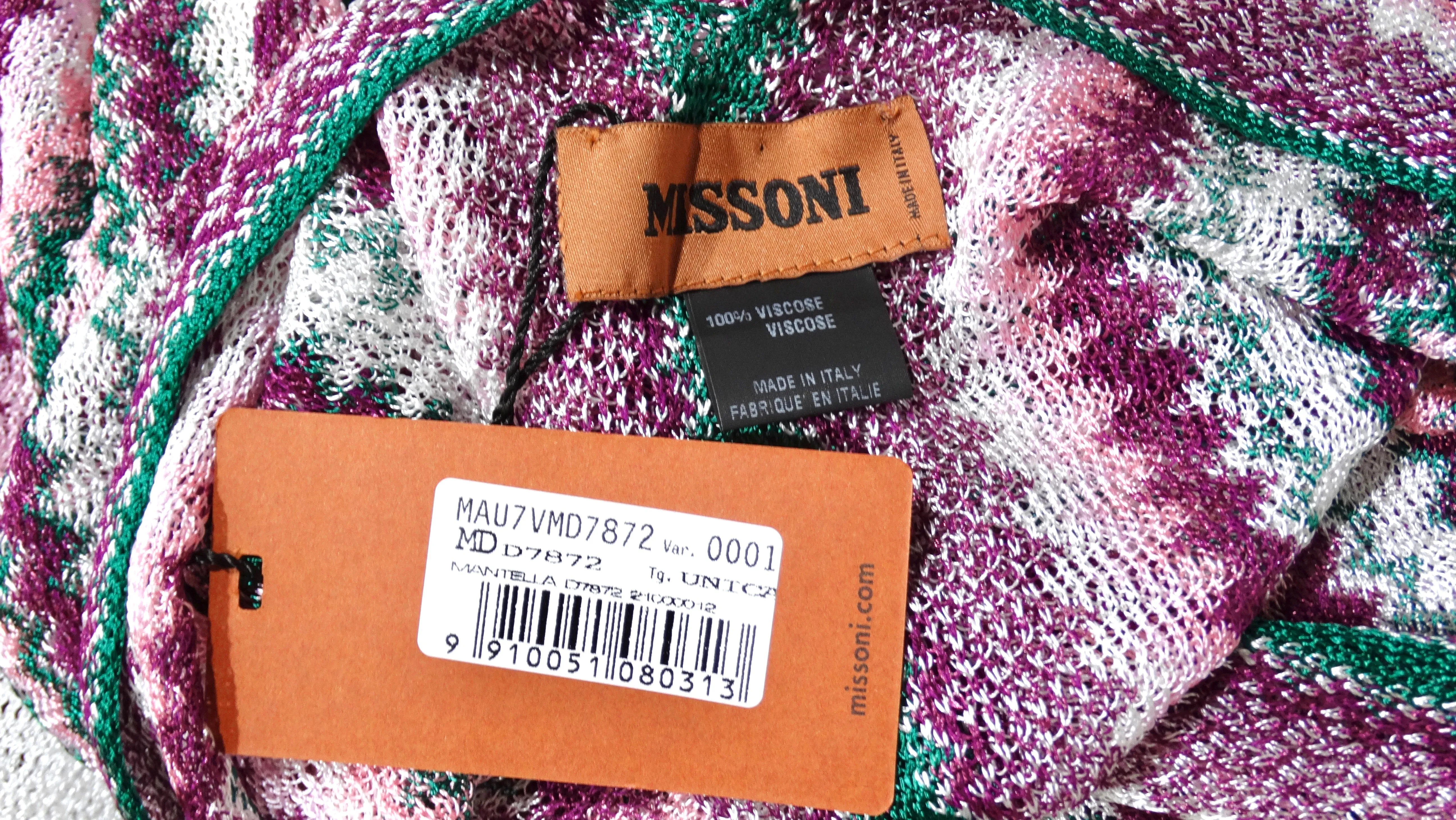Missoni Multicolour Knit Cropped Poncho