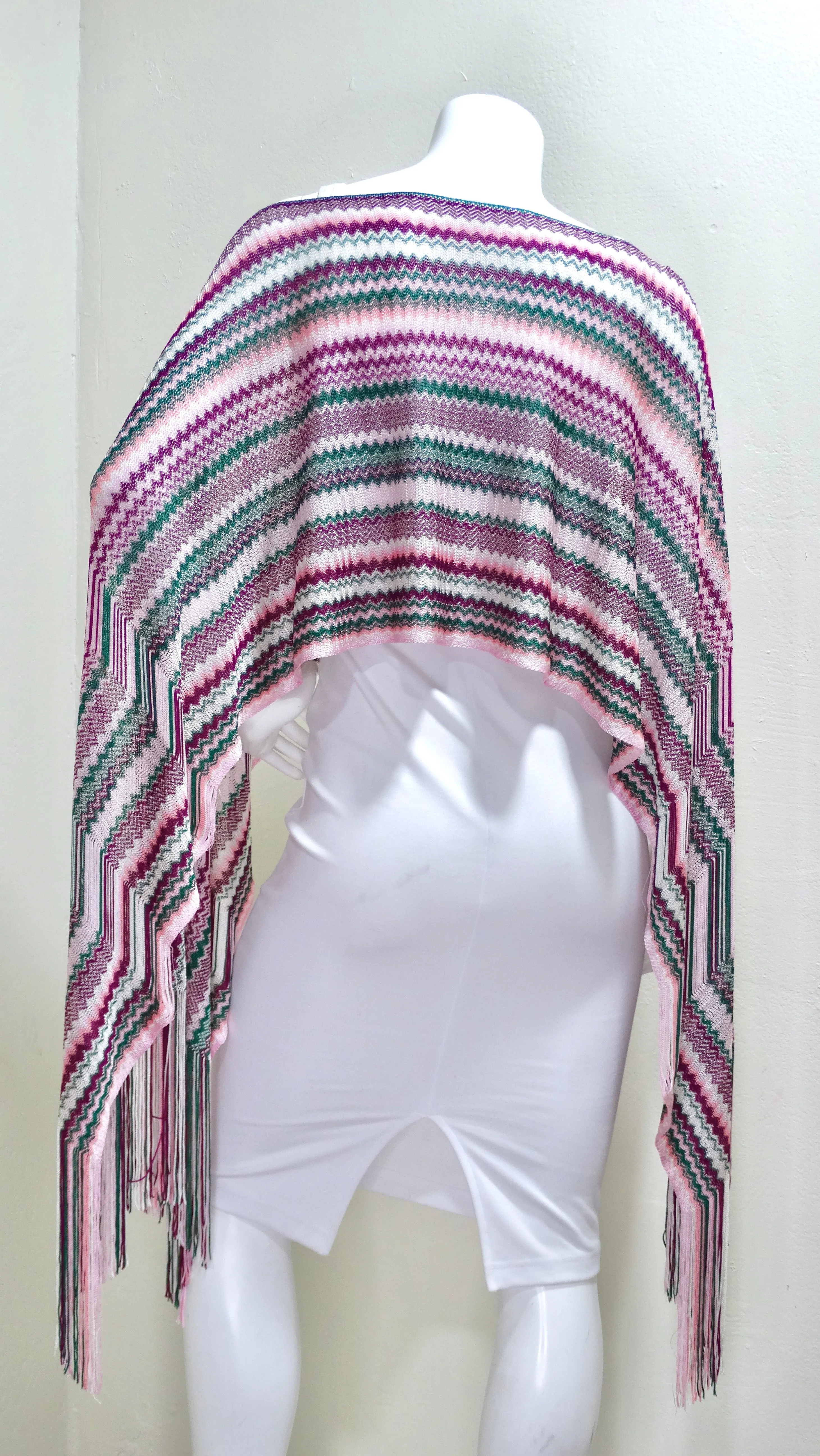 Missoni Multicolour Knit Cropped Poncho