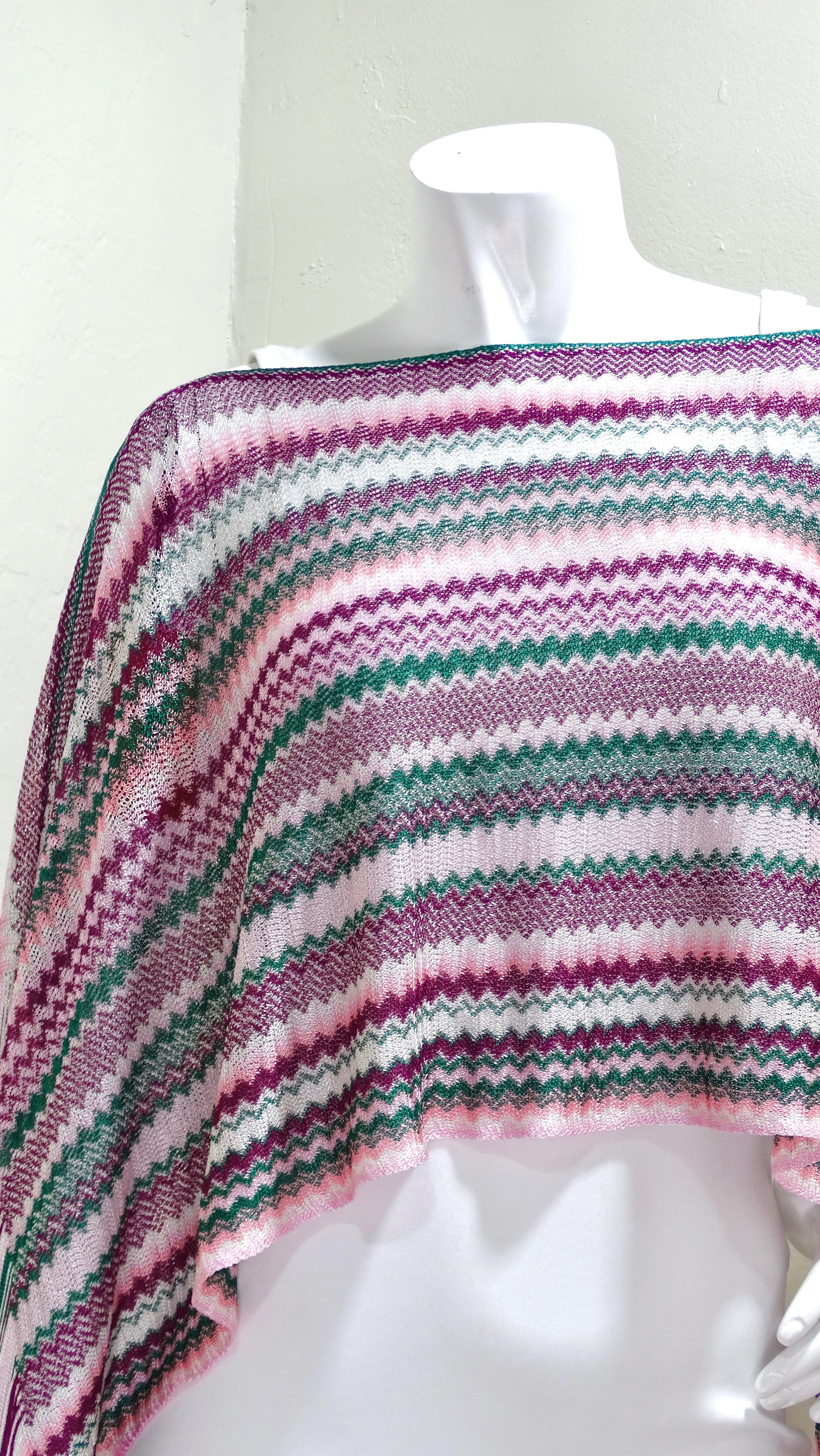 Missoni Multicolour Knit Cropped Poncho