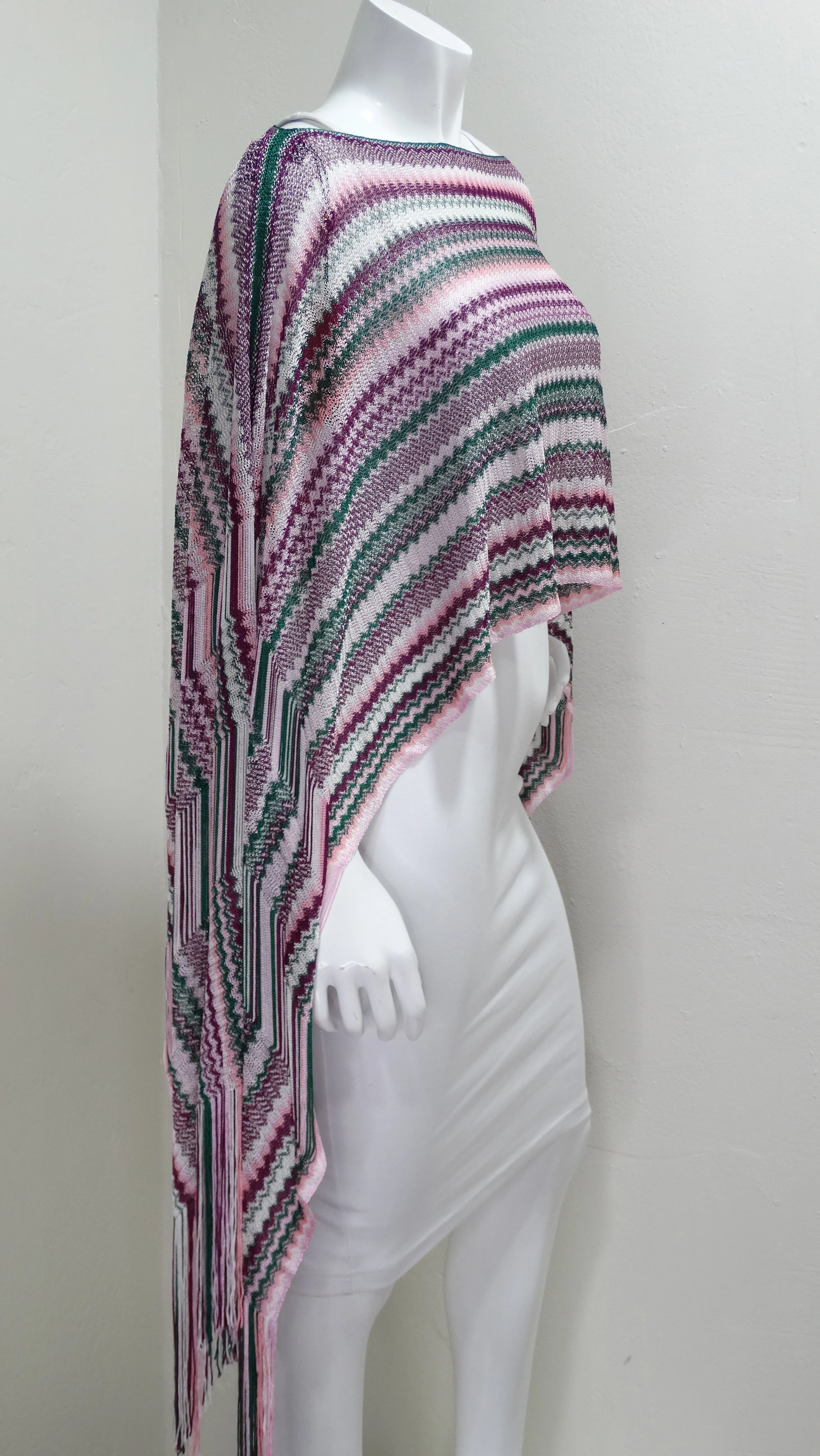 Missoni Multicolour Knit Cropped Poncho